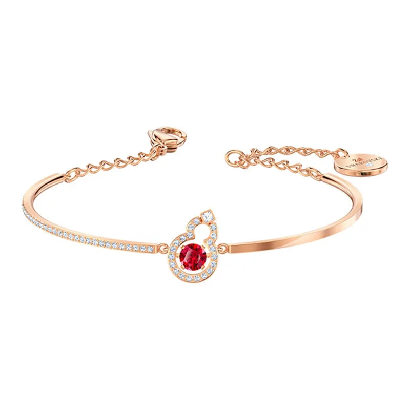 Swarovski Full Blessing Hulu Set, Red, Rose-gold tone plated