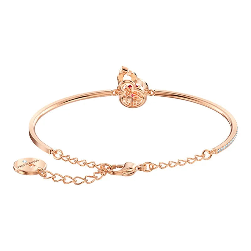 Swarovski Full Blessing Hulu Set, Red, Rose-gold tone plated