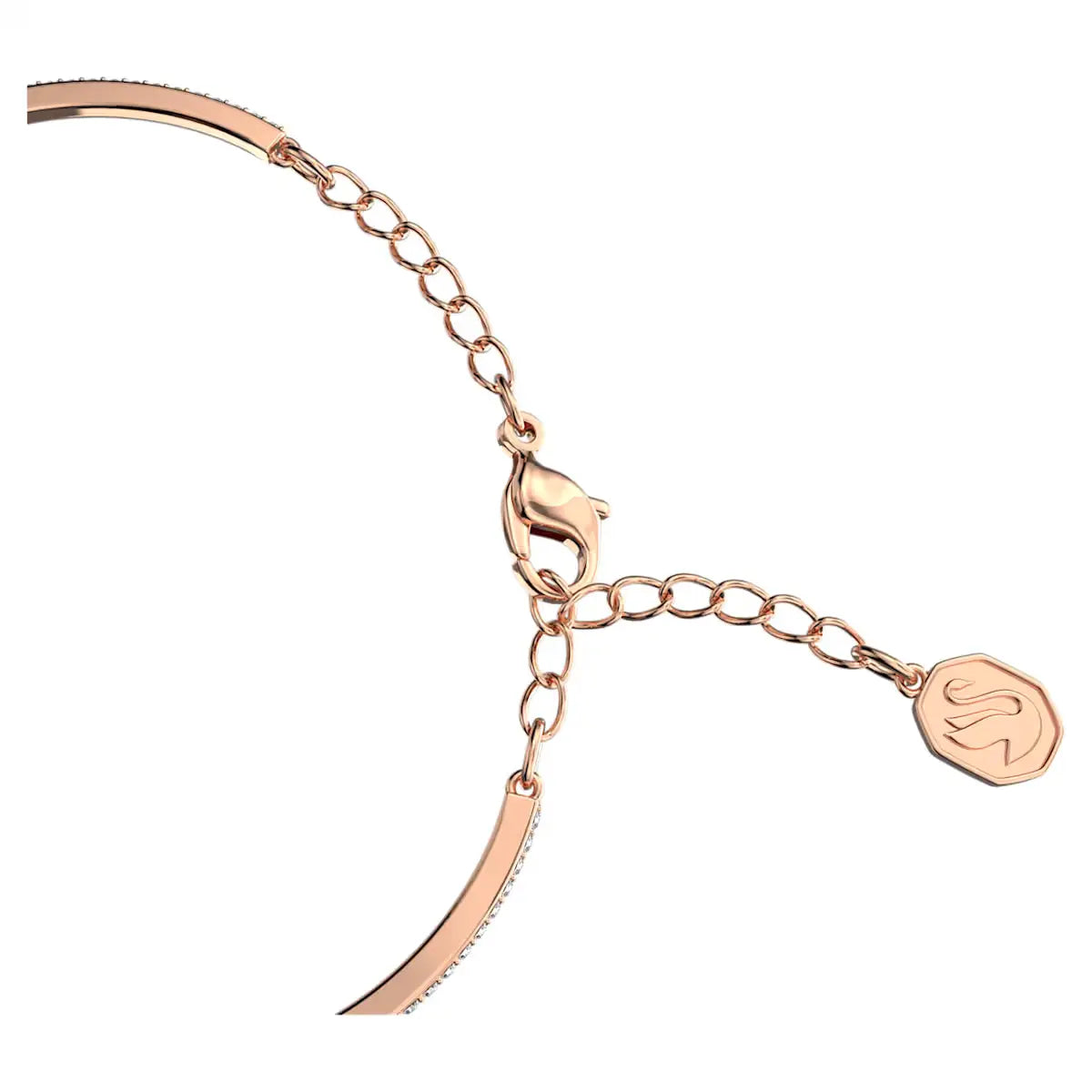 Una bangle Round cut, Purple, Rose gold-tone plated