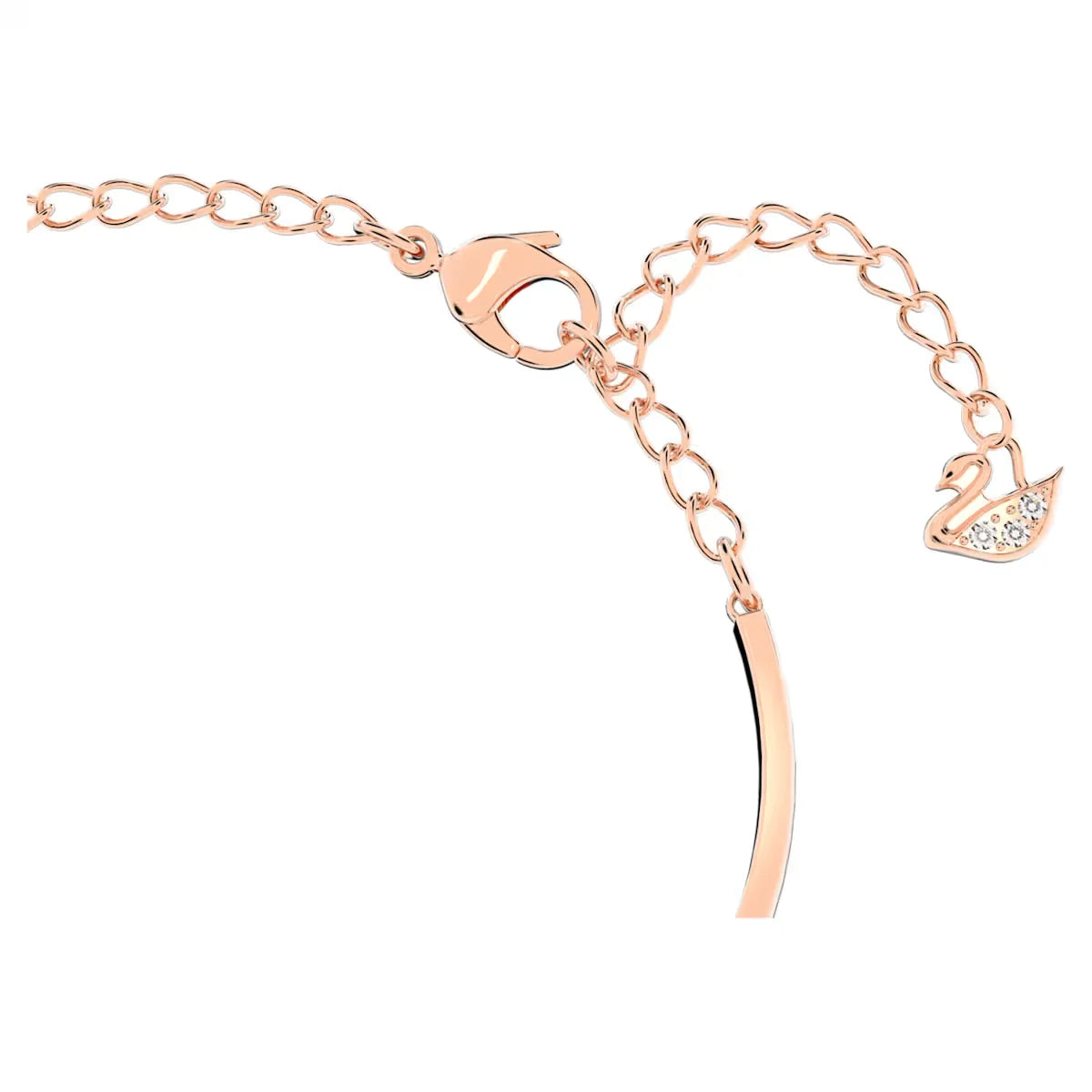 Hyperbola bangle Infinity and heart, White, Mixed metal finish