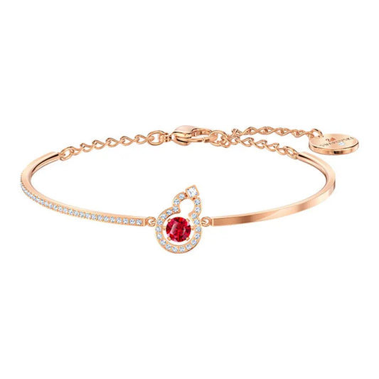 Swarovski Full Blessing Hulu Set, Red, Rose-gold tone plated