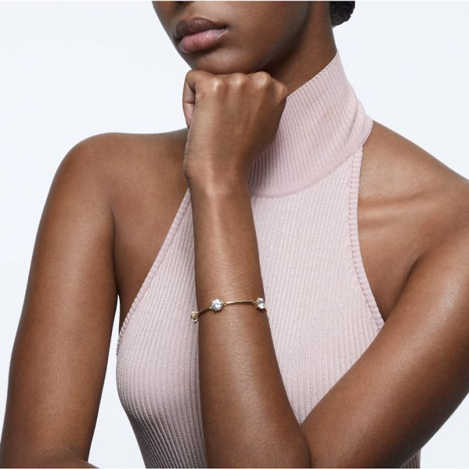 Swarovski Constella Bracelet, White and Gold Tone